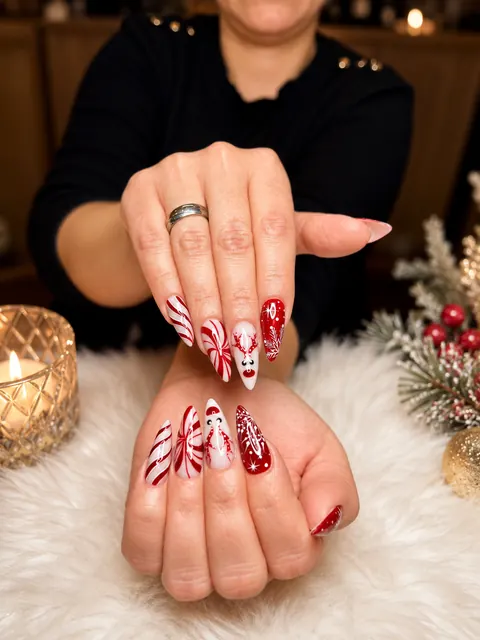 Nail-Design mit Chrome-Akzenten